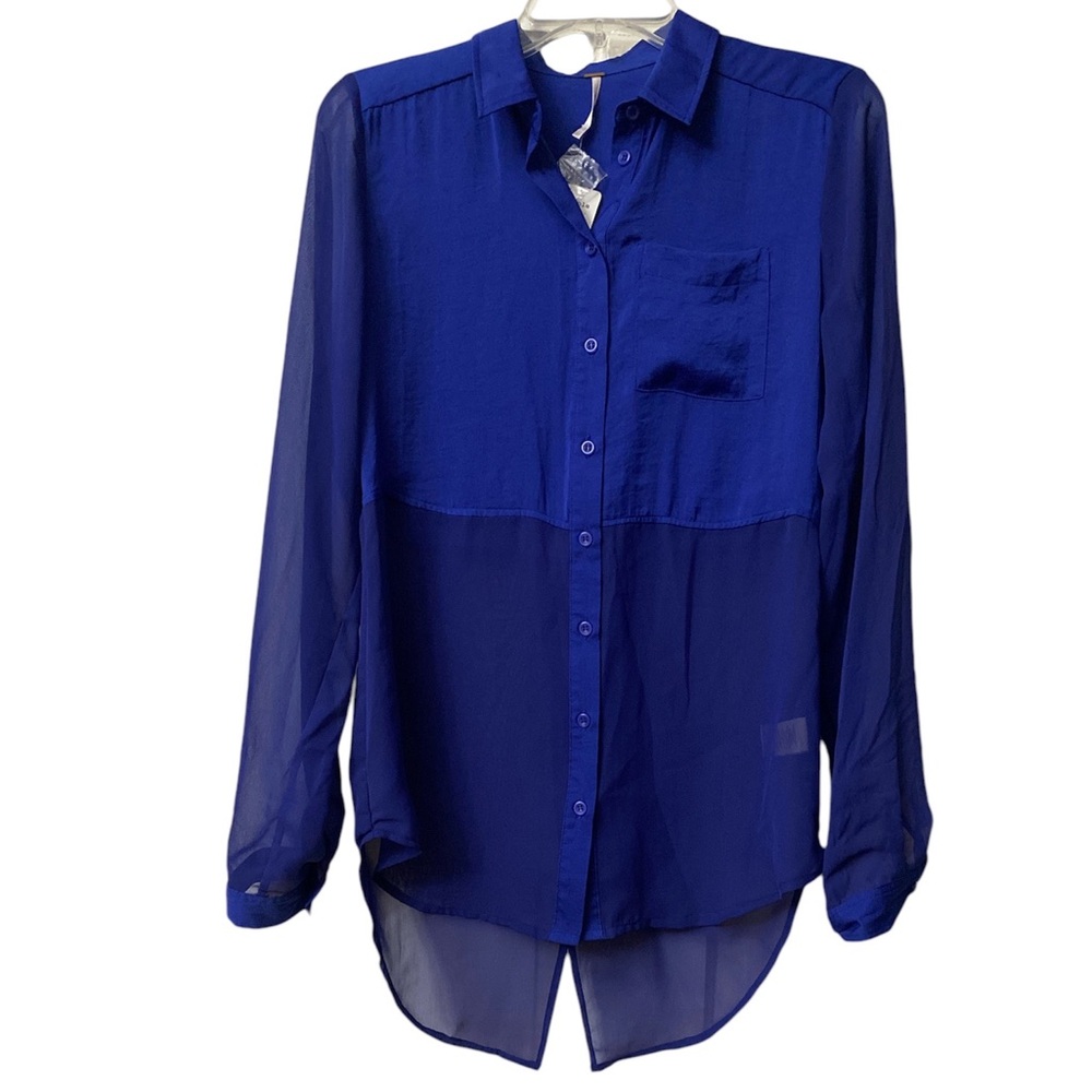 Free People Ultramarin Button Down Blouse